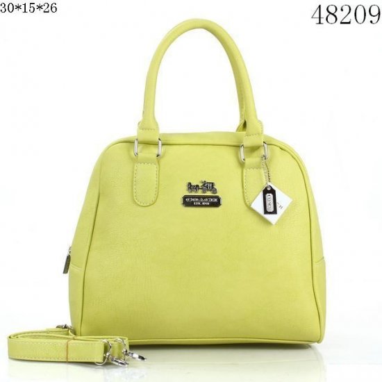 Coach Legacy Haley Medium Lemon Yellow Satchels ADH | Women - Click Image to Close